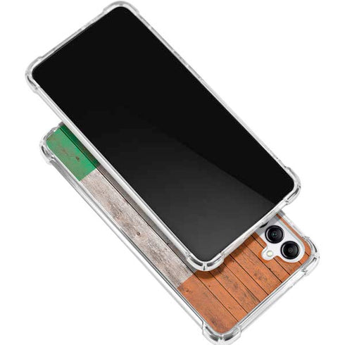 Ireland Flag Dark Wood Gabb Phone 4 Clear Case
